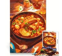 1000 Teenager Pieces Jigsaw Puzzle Hearty Stew with Bread And Jars Premium Cut Fun Thinking Fun Game Easy Time Play Birthday Art Gift (38x52cm)
