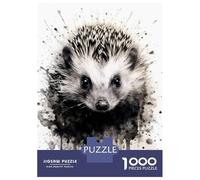 1000 Teenager Pieces Jigsaw Puzzle Hedgehog Beauty Black Ink Jigsaw for Adults Hands-on Game Improve Memory Birthday Present, Gifts, 38x26cm/1000pcs