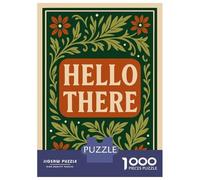 1000 Teenager Pieces Jigsaw Puzzle Hello There Floral Art Jigsaw for Adults Hands-on Game Improve Memory Birthday Present, Gifts, 52x38cm/1000pcs