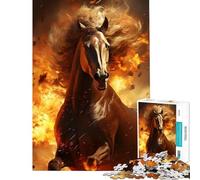 1000 Teenager Pieces Jigsaw Puzzle Horse From Hell Fun at Home Activities, Birthday Present Hands-on Game Suitable for Ages 14 And Up (38X52CM)