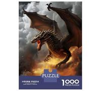 1000 Teenager Pieces Jigsaw Puzzle Inferno Dragon Jigsaw Puzzle Hands-on Game Difficult Hard Gifts for Friends And Family 38x26cm/1000pcs
