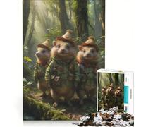 1000 Teenager Pieces Jigsaw Puzzle Jungle Scouts Hedgehogs Relaxing Games Difficult Challenge Unique Birthday And Gifts 50x75cm