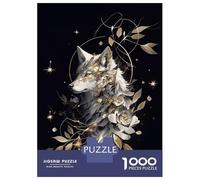 1000 Teenager Pieces Jigsaw Puzzle Kintsugi Art White Wolf Jigsaw Puzzle Hands-on Game Difficult Hard Gifts for Friends And Family 52x38cm/1000pcs