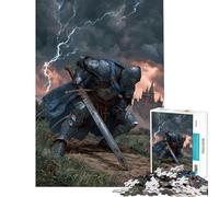 1000 Teenager Pieces Jigsaw Puzzle Knight Ready to Fight Difficult And Challenge But Fun And Humorous Toy Wall Decor Suitable for Ages 14 And Up (50X75CM)