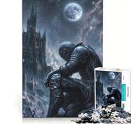1000 Teenager Pieces Jigsaw Puzzle Knight Under A Full Moon Relaxing Games Difficult Challenge Unique Birthday And Gifts 50x75cm