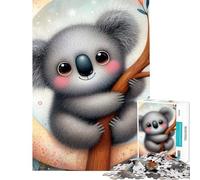 1000 Teenager Pieces Jigsaw Puzzle Koala on Crescent Moon Help The Brain Exercise Analysis And Logic Educational Games for Ages 14 And over (50x75cm)