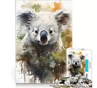 1000 Teenager Pieces Jigsaw Puzzle Koala Painting Animal Relaxing Games Difficult Challenge Unique Birthday And Gifts 50x75cm