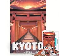 1000 Teenager Pieces Jigsaw Puzzle Kyoto Japan Torii Gate Relaxing Games Difficult Challenge Unique Birthday And Gifts 50x75cm