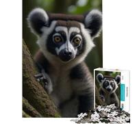 1000 Teenager Pieces Jigsaw Puzzle Lemur Primates Family Games Learning Educational Toys Gifts For Birthdays Family Activities (Size 75x50cm)