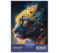 1000 Teenager Pieces Jigsaw Puzzle Leopard Cheetah Jaguars Jigsaw Puzzle Toy Wall Decor Difficult Challenge Gifts for Friends And Family 38x26cm/1000pcs