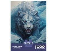 1000 Teenager Pieces Jigsaw Puzzle Lion Waves Japanese Jigsaw Puzzle Toy Wall Decor Difficult Challenge Gifts for Friends And Family 52x38cm/1000pcs