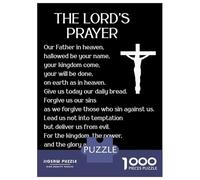 1000 Teenager Pieces Jigsaw Puzzle LORDS PRAYER CRUCIFIXION Jigsaws for Adults Toy Wall Decor Precision Cutting Educational Challenge 52x38cm/1000pcs