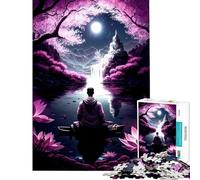 1000 Teenager Pieces Jigsaw Puzzle Meditating Monk Educational Challenge Staycation Kill Time DIY Toys for 14+ Puzzle Game Offered (38x26cm)