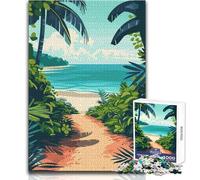 1000 Teenager Pieces Jigsaw Puzzle Minimalist Beach Path Toys Educational Games Birthday Present Secret Santa Gifts Size 38x52cm