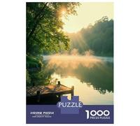 1000 Teenager Pieces Jigsaw Puzzle Misty Lake Sunrise Jigsaw Puzzle Hands-on Game Difficult Hard Gifts for Friends And Family 70x50cm/1000pcs