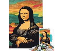 1000 Teenager Pieces Jigsaw Puzzle Mona Lisa Mid Century Art Educational Challenge Staycation Kill Time DIY Toys for 14+ Puzzle Game Offered (38x52cm)