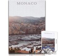 1000 Teenager Pieces Jigsaw Puzzle Monaco Educational Family Game Improve Memory Birthday Gift Size 38x26cm