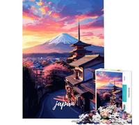 1000 Teenager Pieces Jigsaw Puzzle Mount Fuji And Japanese Architecture Help The Brain Exercise Analysis And Logic Educational Games for Ages 14 And over (38x26cm)