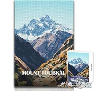 1000 Teenager Pieces Jigsaw Puzzle Mount Toubkal, Morocco Landscape Art Educational Family Game Improve Memory Birthday Gift Size 50x75cm