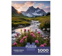 1000 Teenager Pieces Jigsaw Puzzle Mountain River Sunset Landscape-2 Jigsaw for Adults Relax Games Birthday Present Gifts for Friends And Family 70x50cm/1000pcs