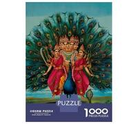 1000 Teenager Pieces Jigsaw Puzzle Murugan by Raja Ravi Varma Jigsaw for Adults Hands-on Game Improve Memory Birthday Present, Gifts, 70x50cm/1000pcs