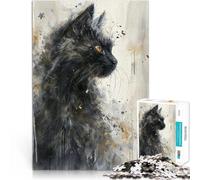 1000 teenager Pieces Jigsaw Puzzle Mystic Feline Gaze pädagogische Herausforderung Wunschliste mit dem Weihnachtsmann38x26cm