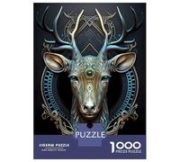 1000 Teenager Pieces Jigsaw Puzzle Mystical Astrology Deer Jigsaw Puzzle Hands-on Game Difficult Hard Gifts for Friends And Family 52x38cm/1000pcs