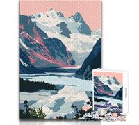 1000 Teenager Pieces Jigsaw Puzzle Nature Art Alaska Glacier Educational Family Game Improve Memory Birthday Gift Size 38x52cm
