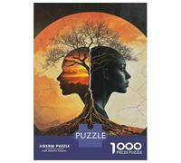 1000 Teenager Pieces Jigsaw Puzzle Nature's Connection Tree And Human Harmony Jigsaw for Adults Relax Games Birthday Present Gifts for Friends And Family 52x38cm/1000pcs