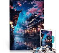 1000 teenager Pieces Jigsaw Puzzle Neon Tokyo Sakura Nights pädagogische Herausforderung Wohnkunstdekor75x50cm