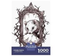 1000 Teenager Pieces Jigsaw Puzzle Opossum in A Broken Mirror Puzzle for Adults Family Games Difficult Hard Birthday Present, Gifts, 38x26cm/1000pcs