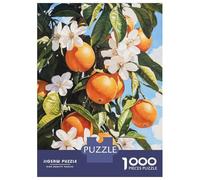1000 Teenager Pieces Jigsaw Puzzle Orange Tree Blossoms Jigsaw Puzzle Hands-on Game Difficult Hard Gifts for Friends And Family 70x50cm/1000pcs