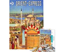 1000 Teenager Pieces Jigsaw Puzzle Orient Express Brain Intelligence Challenge Addictive Toys Fun Games Difficult Hard Great Gifts (size 75x50cm)
