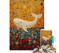 1000 Teenager Pieces Jigsaw Puzzle Original White Wale Poster Fun at Home Activities, Enhance Memory Relaxing Games Suitable for People Aged 14 And Above (38x52cm)