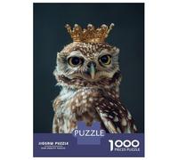 1000 Teenager Pieces Jigsaw Puzzle Owl Bird Cute King Jigsaw for Adults Hands-on Game Improve Memory Birthday Present, Gifts, 38x26cm/1000pcs