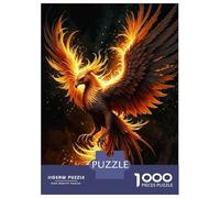 1000 Teenager Pieces Jigsaw Puzzle Phoenix Bird Fantasy Art Print Jigsaw Puzzle Toy Wall Decor Difficult Challenge Gifts for Friends And Family 52x38cm/1000pcs