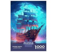 1000 Teenager Pieces Jigsaw Puzzle Pirate Ship Jigsaw for Adults Hands-on Game Improve Memory Birthday Present, Gifts, 70x50cm/1000pcs