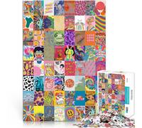 1000 teenager Pieces Jigsaw Puzzle Psychedelic color splicing Präzisionsschnitt Einzigartige Wohndekoration und Geschenke52x38cm
