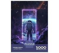 1000 Teenager Pieces Jigsaw Puzzle Purple Neon Space Portal Jigsaw Puzzle Hands-on Game Difficult Hard Gifts for Friends And Family 38x26cm/1000pcs