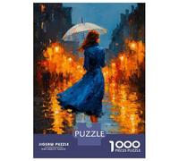 1000 Teenager Pieces Jigsaw Puzzle Rain And Amber - Walking Through The Memory Lights Puzzle for Adults Anti-Stress Toys Enhance Memory Educational Challenge 70x50cm/1000pcs