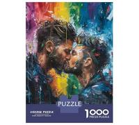 1000 Teenager Pieces Jigsaw Puzzle Rainbow Kiss Jigsaw for Adults Hands-on Game Improve Memory Birthday Present, Gifts, 70x50cm/1000pcs