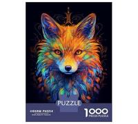 1000 Teenager Pieces Jigsaw Puzzle Red Fox Potrait Abstract Jigsaw Puzzle Hands-on Game Difficult Hard Gifts for Friends And Family 52x38cm/1000pcs