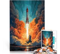 1000 teenager Pieces Jigsaw Puzzle Rocket Launch Help the brain exercise addictive toys to cultivate patience wall decoration 26x38cm