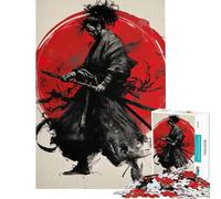 1000 Teenager Pieces Jigsaw Puzzle Samurai Warrior with Dual Swords Help The Brain Exercise Analysis And Logic Educational Games for Ages 14 And over (38x52cm)