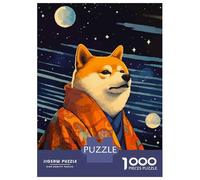 1000 Teenager Pieces Jigsaw Puzzle Shiba Inu Retro Pixel Art Jigsaw Puzzle Hands-on Game Difficult Hard Gifts for Friends And Family 38x26cm/1000pcs