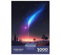 1000 Teenager Pieces Jigsaw Puzzle Shooting Star Night Sky Jigsaw Puzzle Hands-on Game Difficult Hard Gifts for Friends And Family 70x50cm/1000pcs