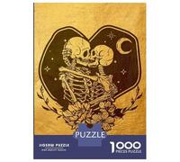 1000 Teenager Pieces Jigsaw Puzzle Skeleton Lovers(2) Jigsaws for Adults Toy Wall Decor Precision Cutting Educational Challenge 38x26cm/1000pcs