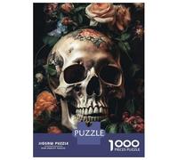 1000 Teenager Pieces Jigsaw Puzzle Skull Head 3 Puzzle for Adults Family Games Difficult Hard Birthday Present, Gifts, 70x50cm/1000pcs
