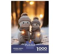 1000 Teenager Pieces Jigsaw Puzzle Snowman Joy Jigsaws for Adults Hands-on Game Difficult Hard Great Gift for Gaming 38x26cm/1000pcs