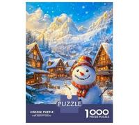 1000 Teenager Pieces Jigsaw Puzzle Snowman Winter Wonderland Jigsaw Puzzle Hands-on Game Difficult Hard Gifts for Friends And Family 70x50cm/1000pcs